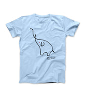 Pablo Picasso Elephant Line Sketch T-shirt - Clothing - Harvey Ltd