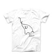 Pablo Picasso Elephant Line Sketch T-shirt - Clothing - Harvey Ltd