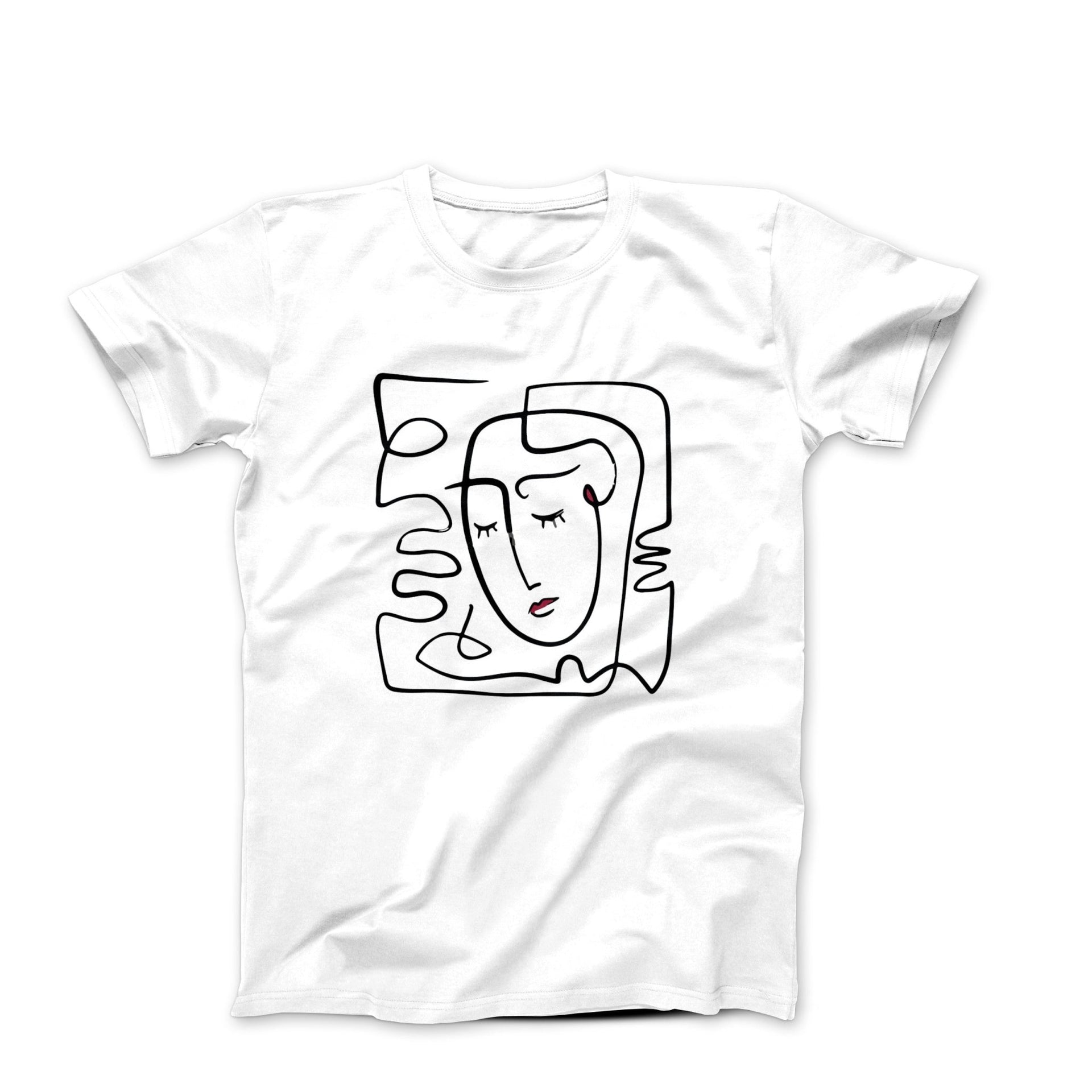 Pablo Picasso Face Line Sketch T-shirt - Clothing - Harvey Ltd