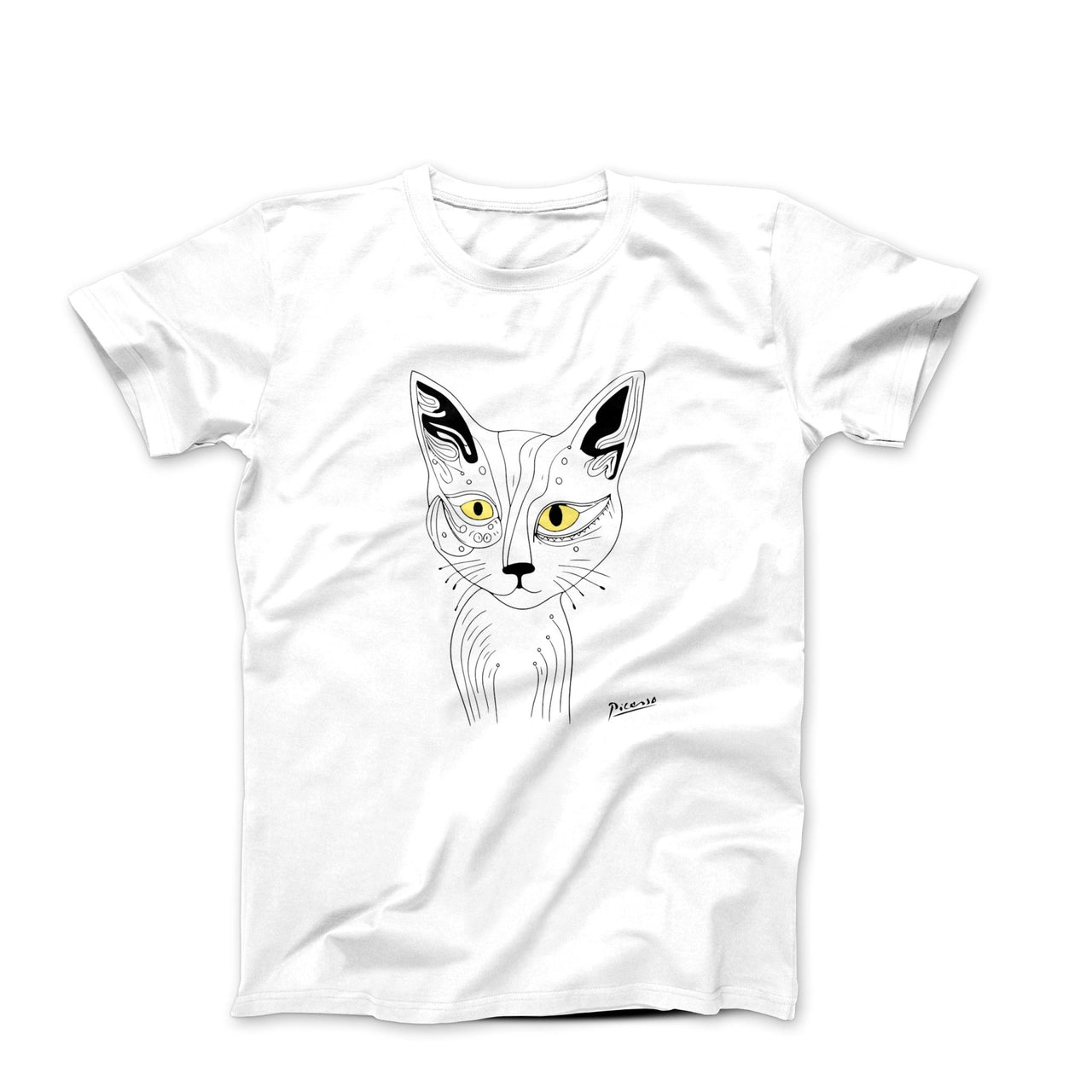 Pablo Picasso Portrait Of My Dream Cat Sketch T-shirt - Clothing - Harvey Ltd