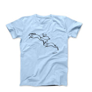 Pablo Picasso Rabbits Line Sketch T-shirt - Clothing - Harvey Ltd