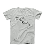 Pablo Picasso Rabbits Line Sketch T-shirt - Clothing - Harvey Ltd