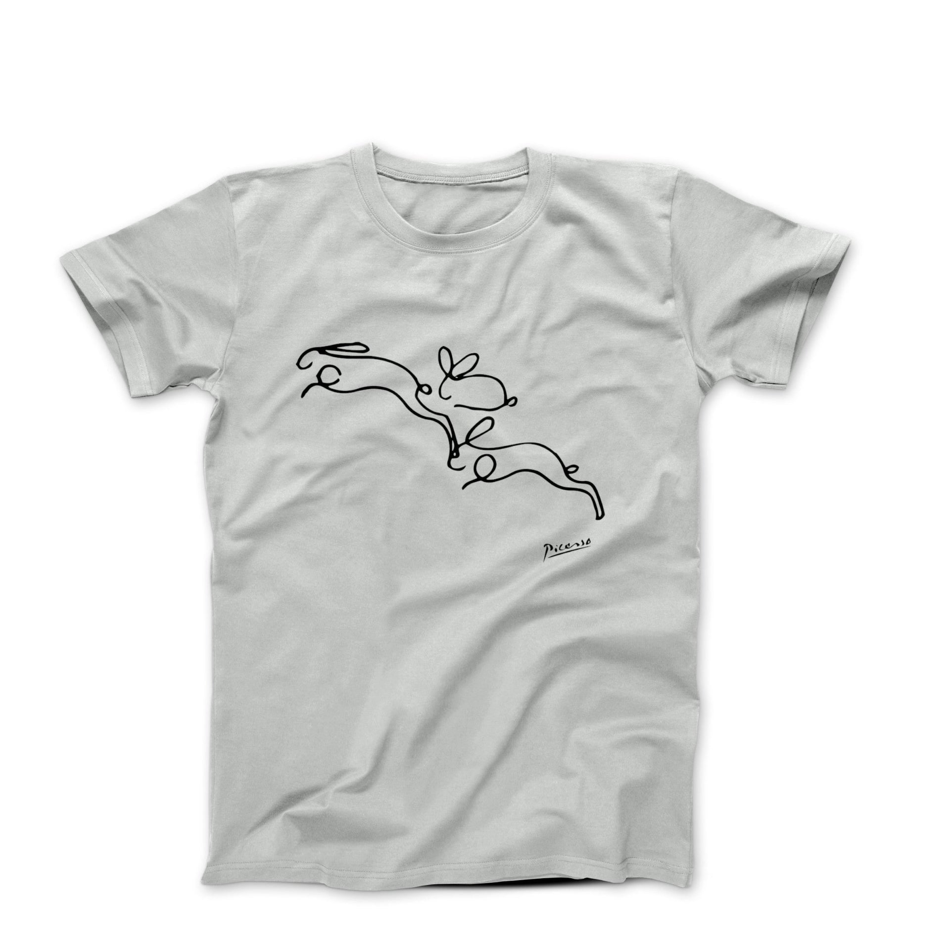 Pablo Picasso Rabbits Line Sketch T-shirt - Clothing - Harvey Ltd