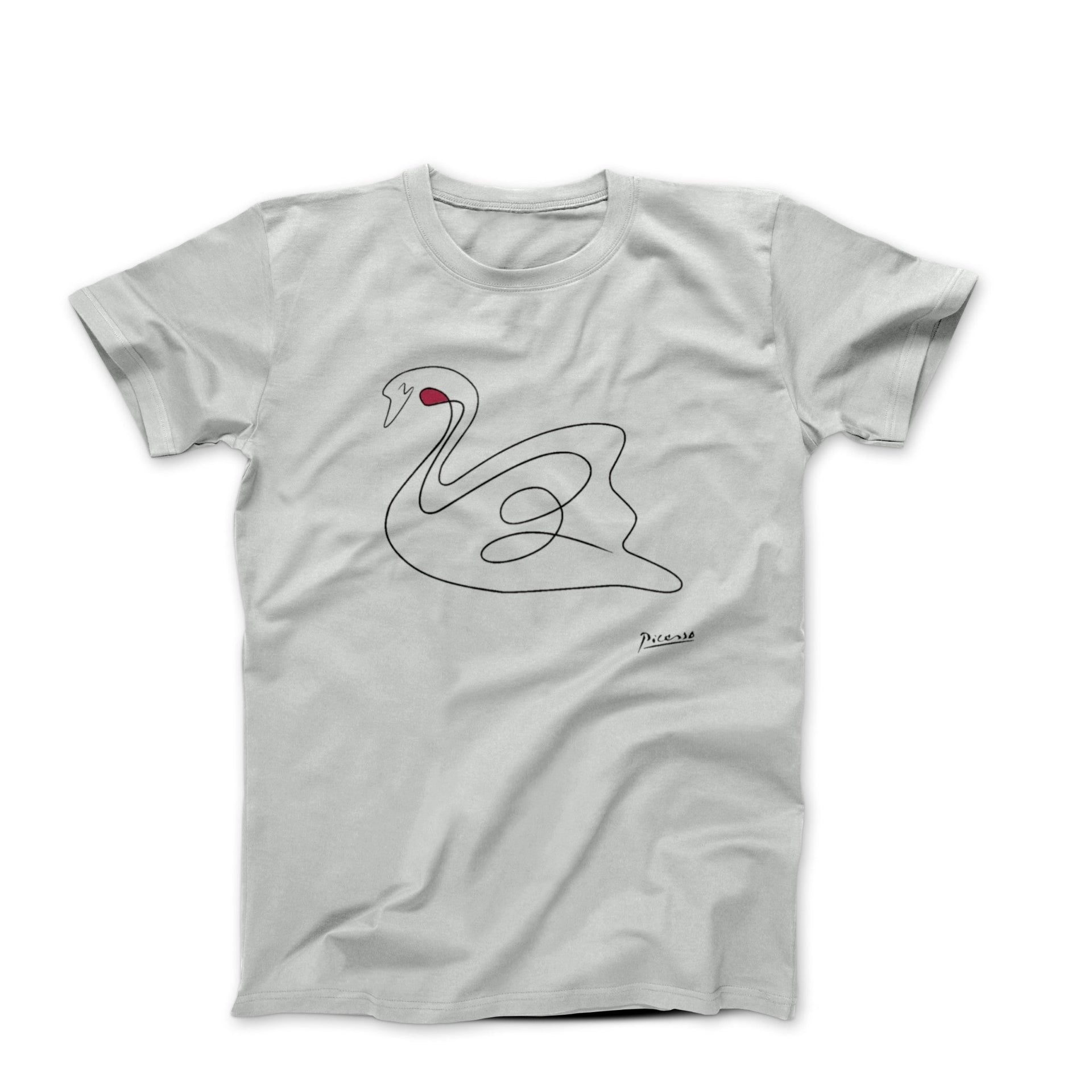 Pablo Picasso Swan Line Drawing T-shirt - Clothing - Harvey Ltd