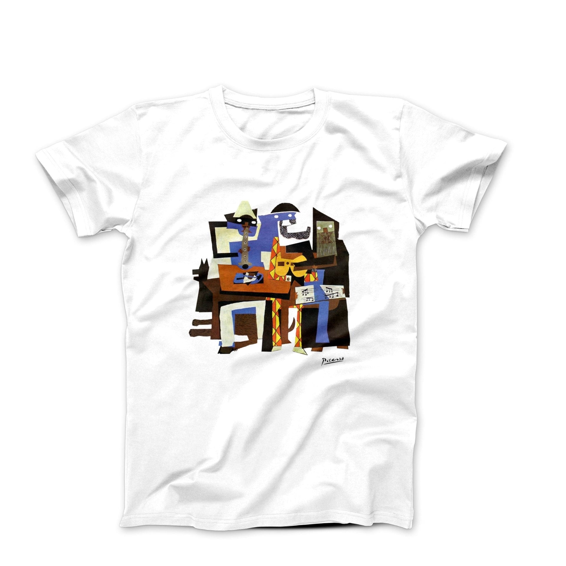 Picasso Three Musicians (1921) Artwork T-Shirt - Greatest Artists - Harvey Ltd