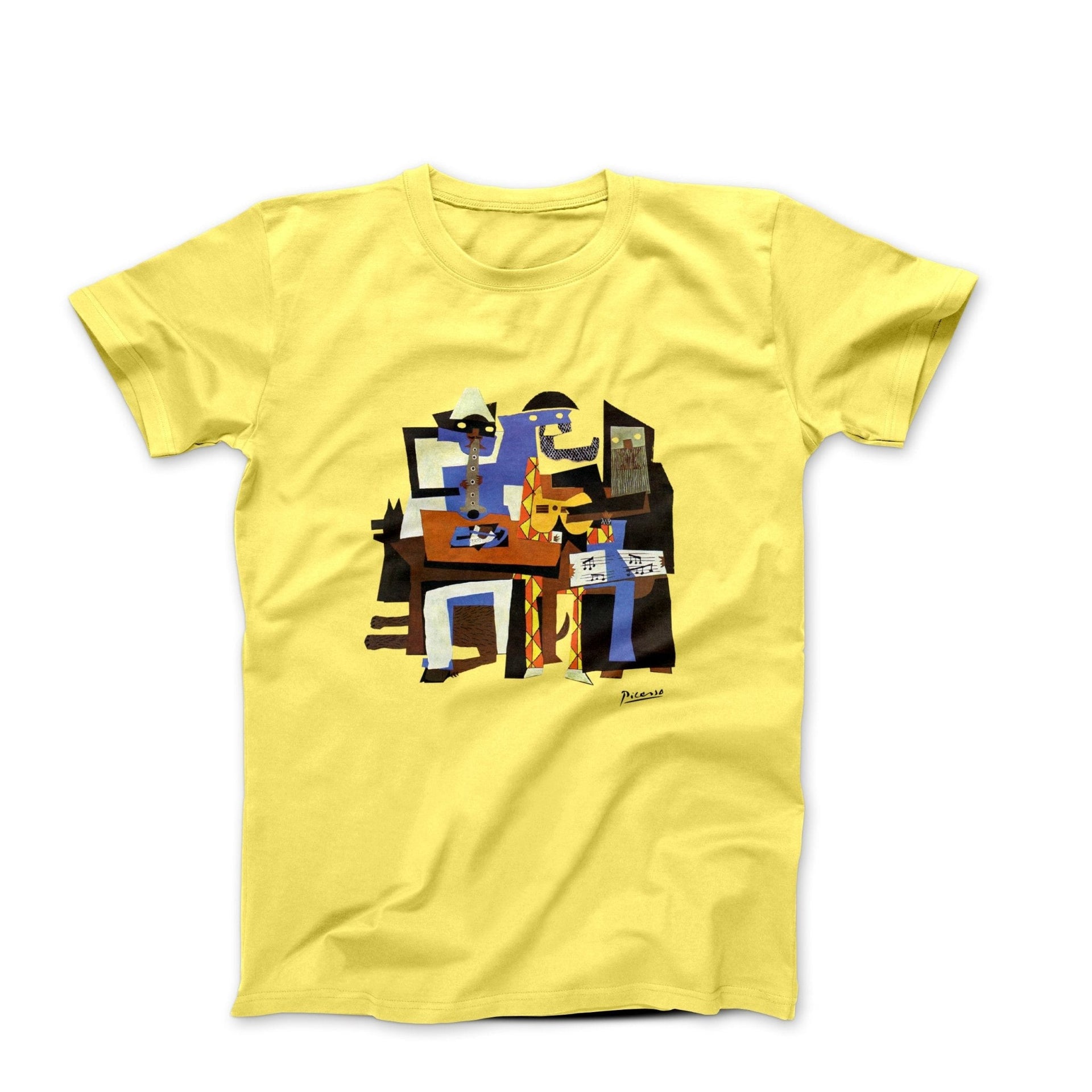 Picasso Three Musicians (1921) Artwork T-Shirt - Greatest Artists - Harvey Ltd