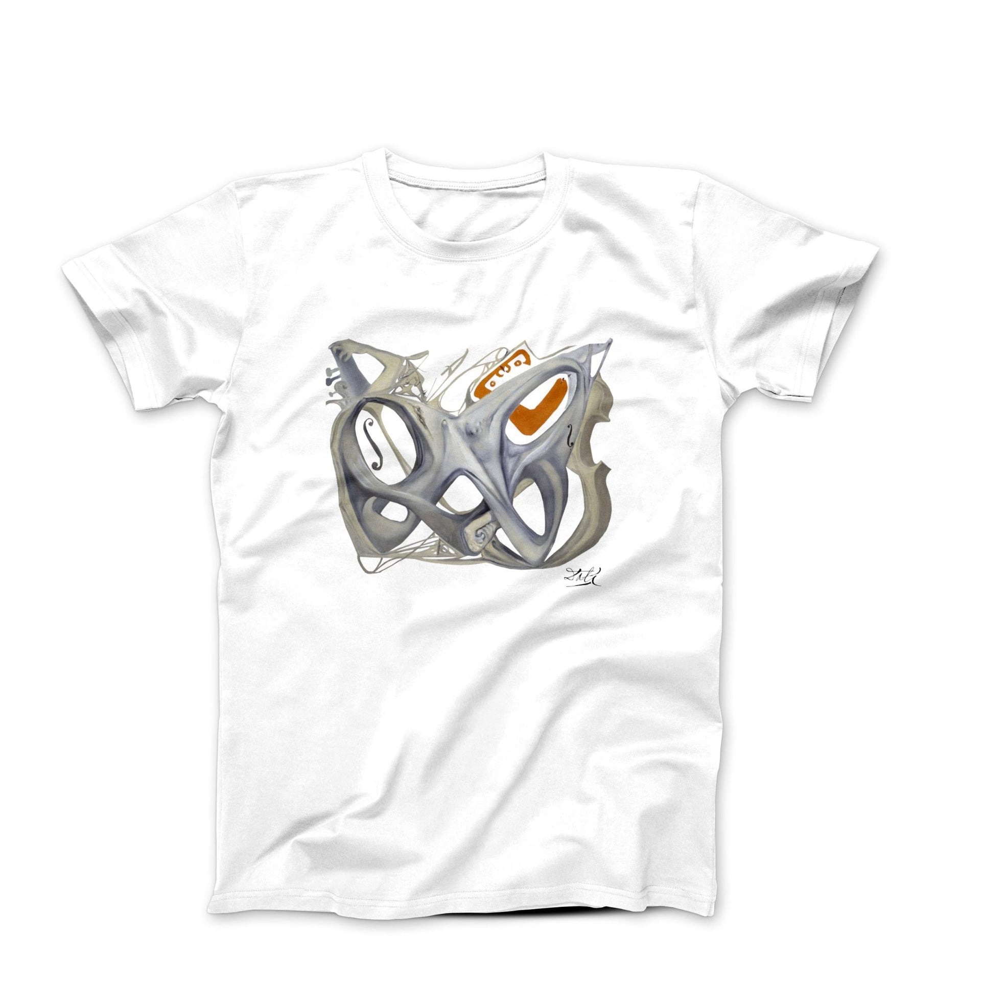 Salvador Dali Contortion of Female Turning Into Cello (1983) Art T-shirt - Clothing - Harvey Ltd