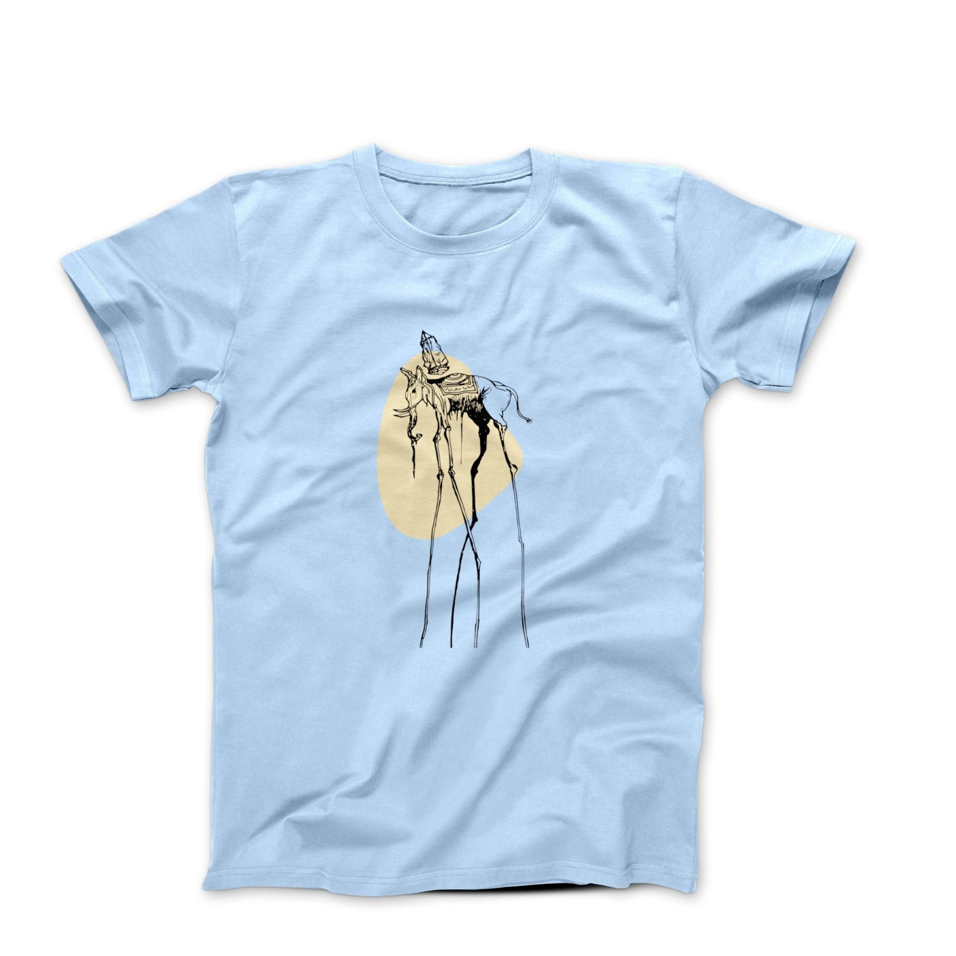 Salvador Dali Elephant Line Drawing (1948) Artwork T-shirt - Clothing - Harvey Ltd