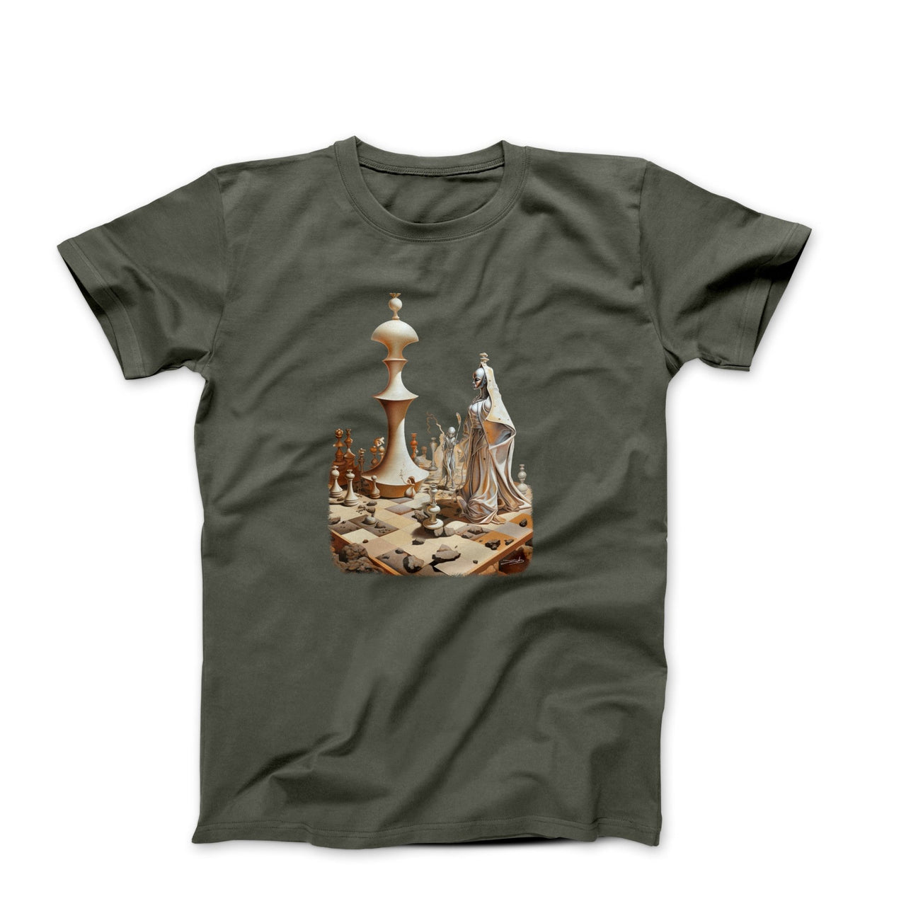 Salvador Dali Life Is A Game of Chess Artwork T-shirt - Clothing - Harvey Ltd