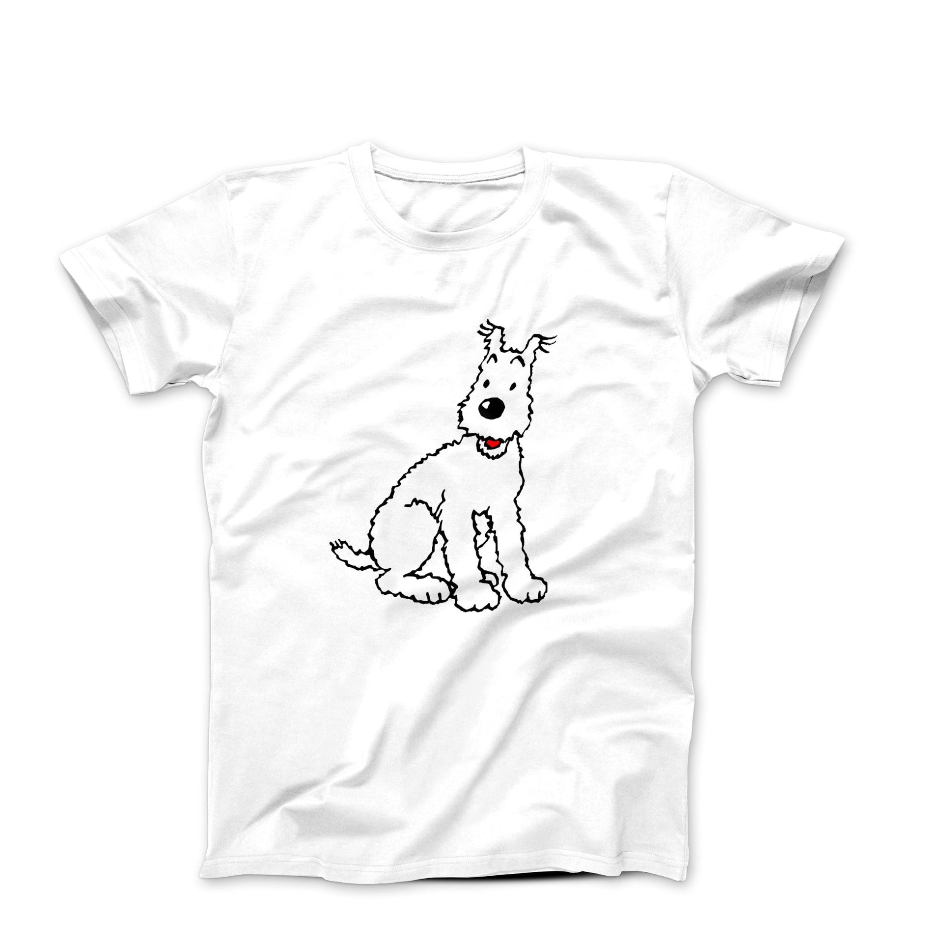 Snowy, Wire Fox Terrier Illustration T-Shirt - Clothing - Harvey Ltd