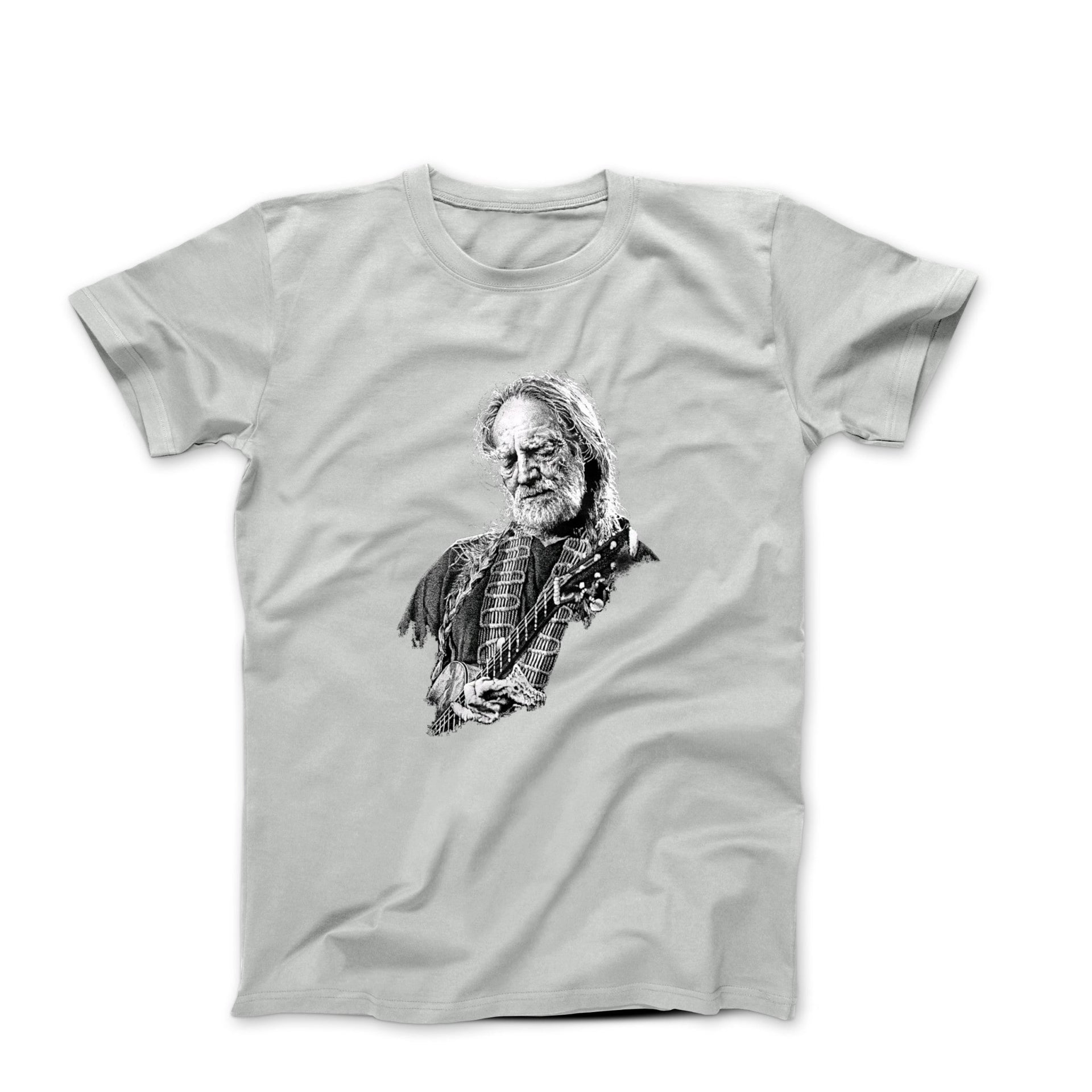 Willie Nelson Portrait Drawing T-shirt - Clothing - Harvey Ltd