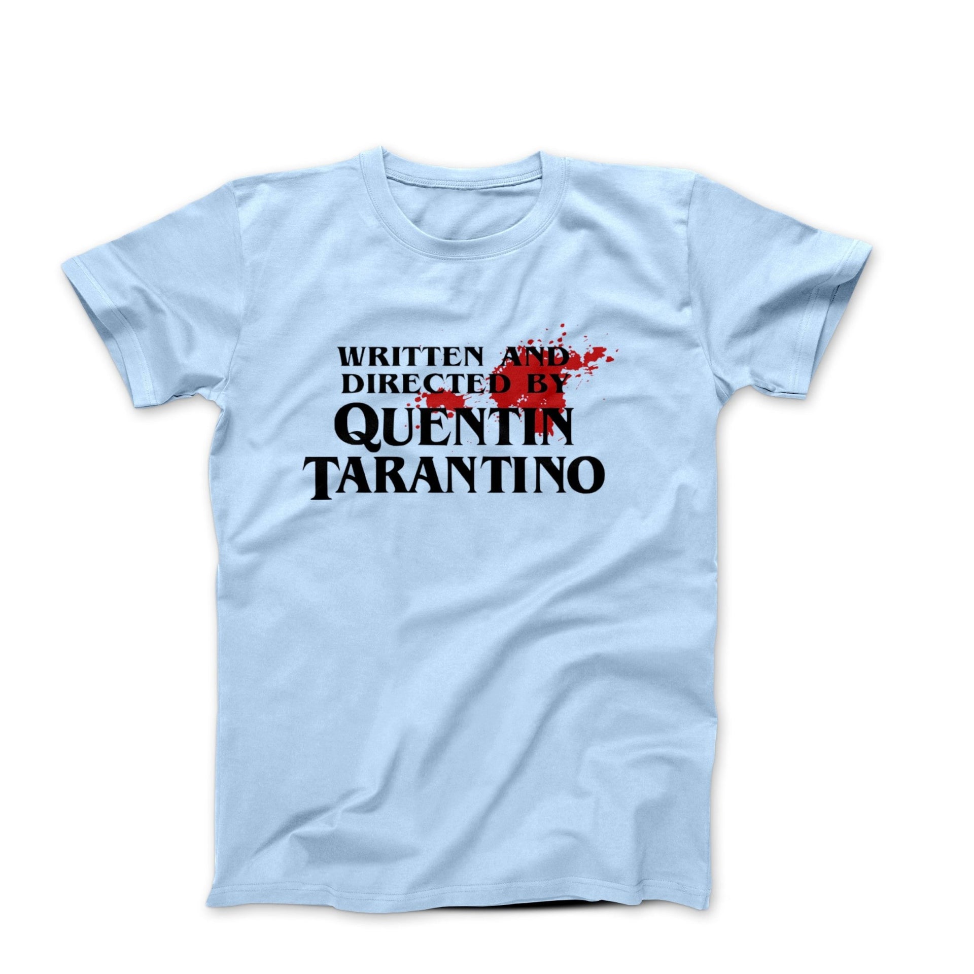 Written and Directed by Quentin Tarantino (Bloodstained) T-Shirt - Clothing - Harvey Ltd